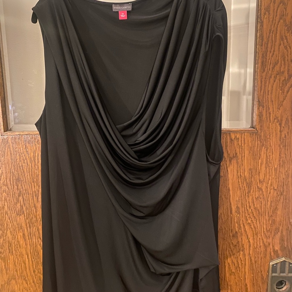 Vince Camuto Classic Black Sleeveless Blouse VGUC